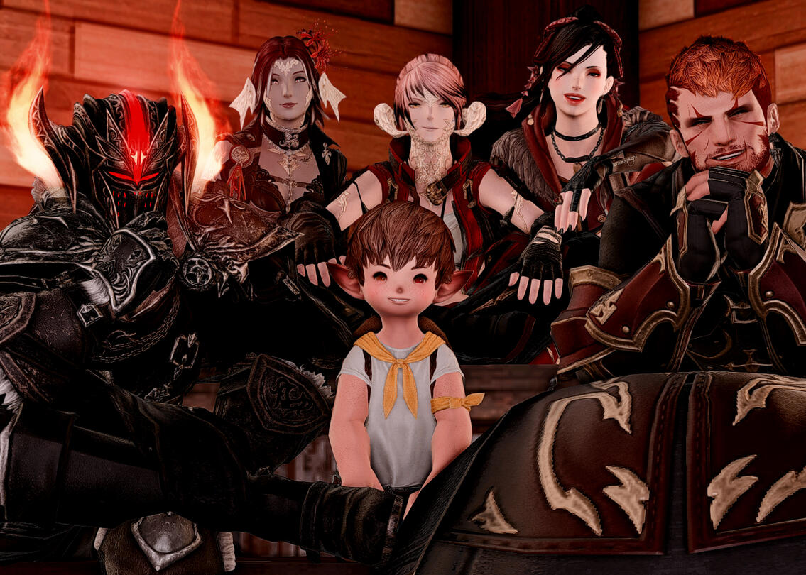 The Red Gambit Mercenaries: Xegorn Blackroot, Sarni Arulaq, Prince M, Kinu Kariudo, Cade Roth